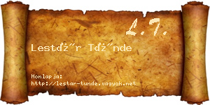Lestár Tünde névjegykártya